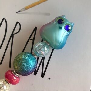 Disney doorables: Soul: Mr. Mittens soul cat handmade beaded pen
